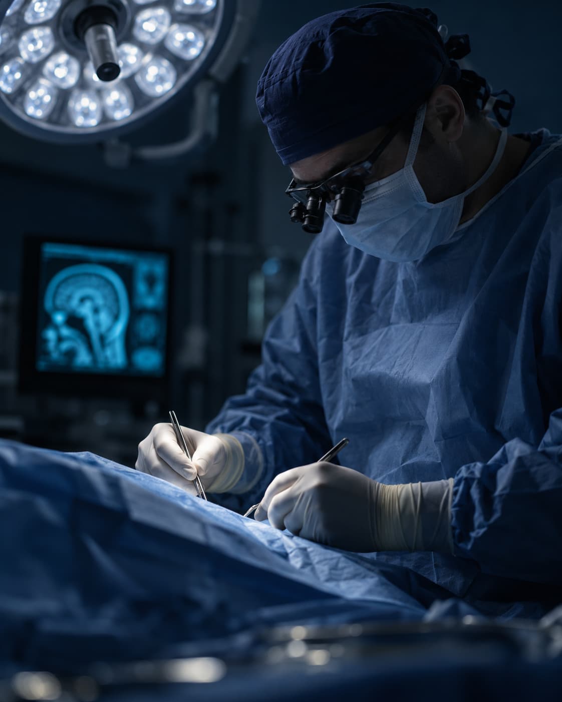 Cirugía de neurocirugía en quirófano, procedimientos que a veces no admiten espera